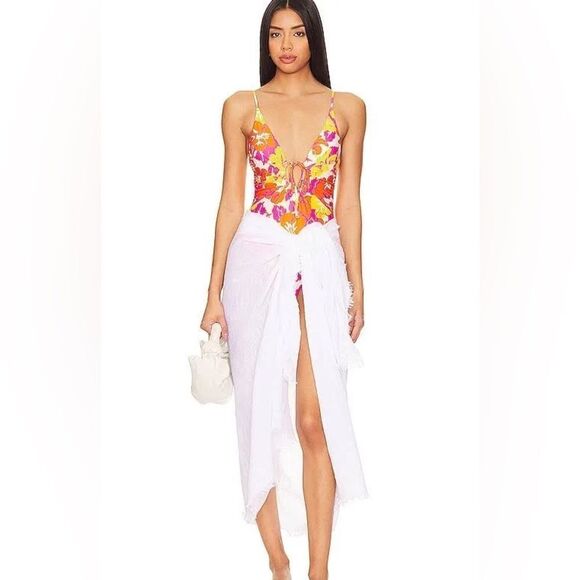 NWT L*Space Piper Keyhole One Piece in Bliss and Blossom Print M - Picture 5 of 12